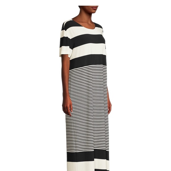 Norma Kamali - Spliced Boxy Midi Dress - Picture 3 of 5